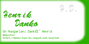 henrik danko business card